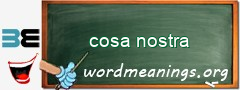 WordMeaning blackboard for cosa nostra